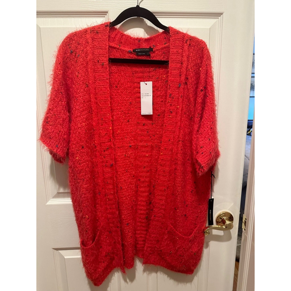 BCBGMAXAZRIA Sweaters - BCBGMAXAZRIA Women's Cardigan Large Pink Red